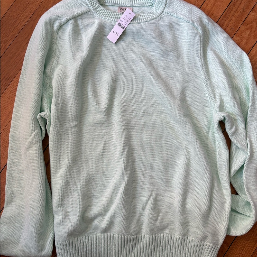 J. Crew heritage cotton sweater mint